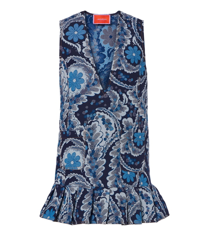 Photo: La DoubleJ Root Beer floral jacquard minidress