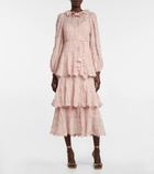 Zimmermann - Floral cotton and silk midi dress