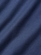 Loro Piana - Andrew Cutaway-Collar Slim-Fit Cotton-Jersey Shirt - Blue