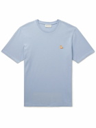 Maison Kitsuné - Chillax Fox Logo-Appliquéd Cotton-Jersey T-Shirt - Blue