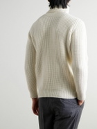 Kingsman - Cliveden Waffle-Knit Wool Rollneck Sweater - Neutrals
