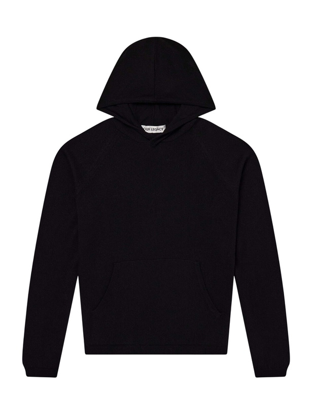 Photo: Our Legacy - Knitted Silk Hoodie - Black