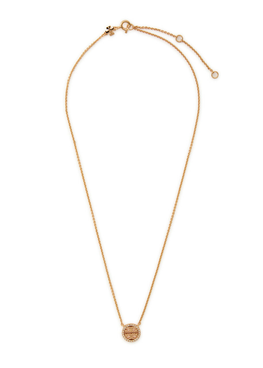 Tory Burch Icon Pavé 18kt Gold-plated Necklace - One Size
