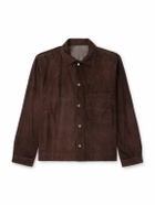 Stòffa - Wave Suede Overshirt - Brown