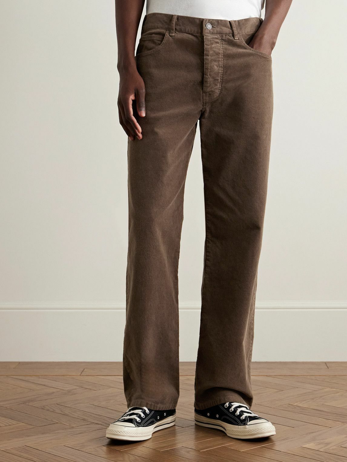 Nili Lotan - Billie Straight-Leg Cotton-Corduroy Trousers - Brown