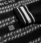 GIVENCHY - Slim-Fit Logo-Jacquard Wool and Tech-Jersey Bomber Jacket - Black