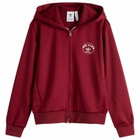 Adidas x Wales Bonner Track Hoodie in Collegiate Burgundy