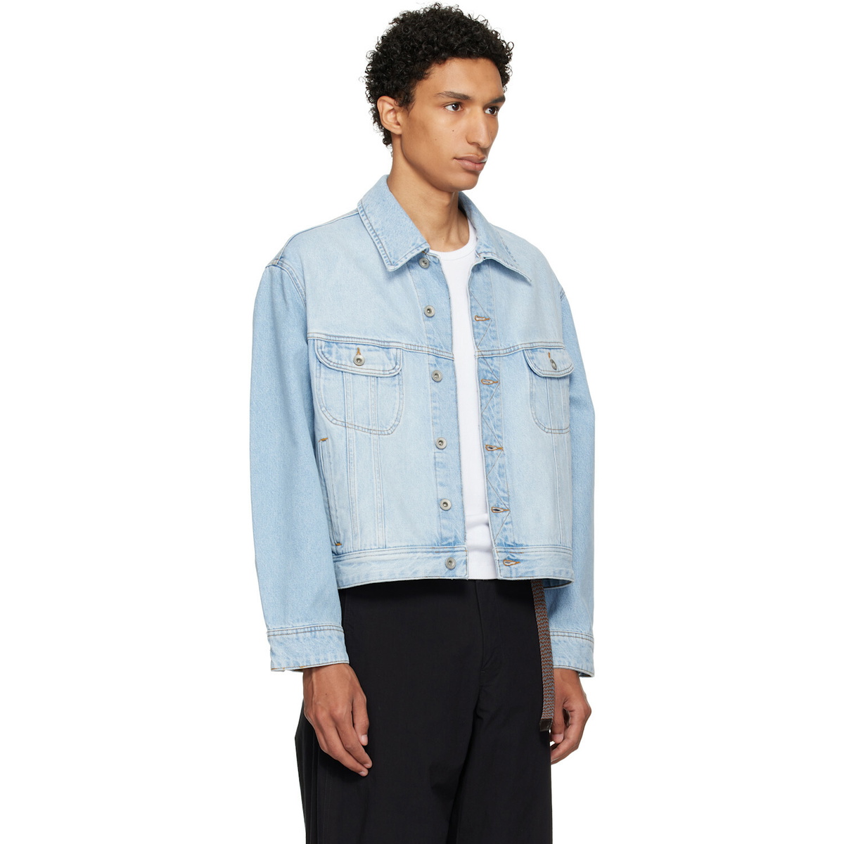 Studio Nicholson Blue Derby Denim Jacket