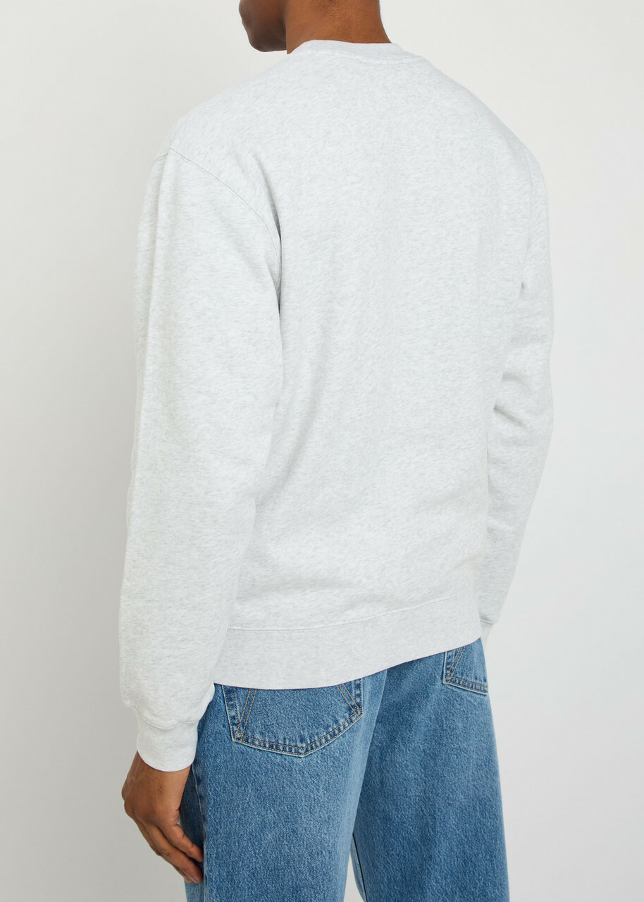 Jacquemus Le Sweatshirt Grosgrain Cotton Sweatshirt Grey