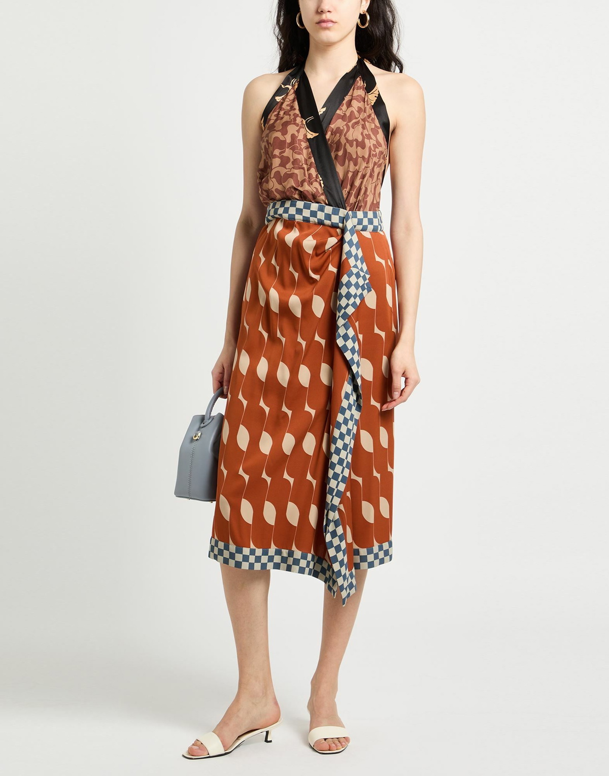 Dries Van Noten Womens Midi dress in Brown