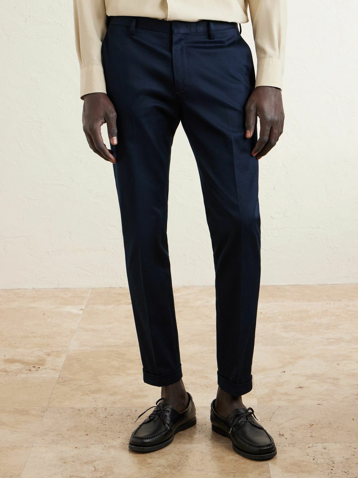 Paul Smith - Straight-Leg Cotton-Blend Twill Trousers - Blue