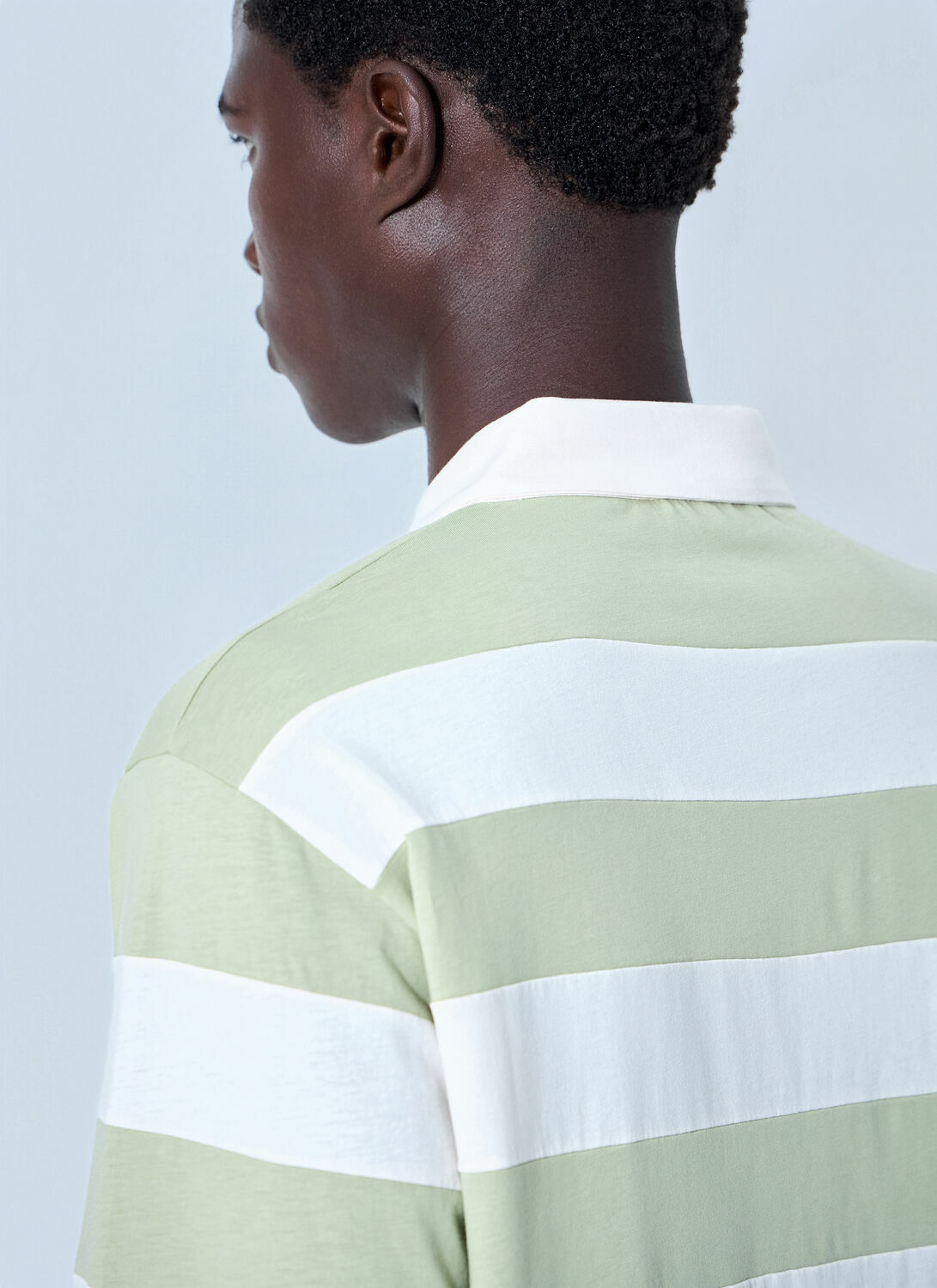 Miu Miu Striped Jersey Polo Shirt