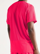 Nike Training - Sport Clash Logo-Print Perforated Stretch-Jersey and Mesh T-Shirt - Red