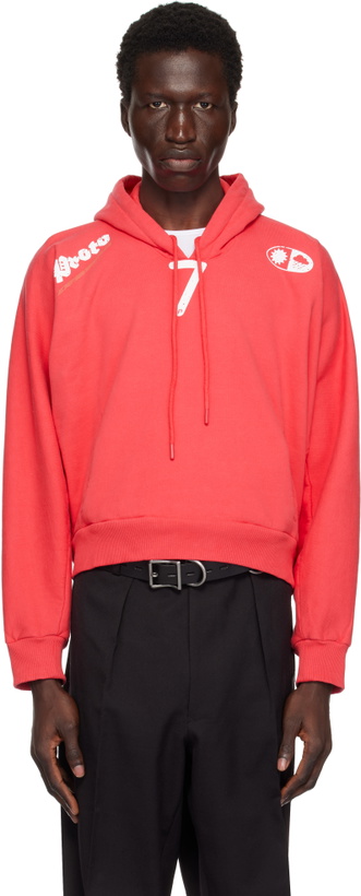 Photo: Prototypes Red Moved Neck Hoodie