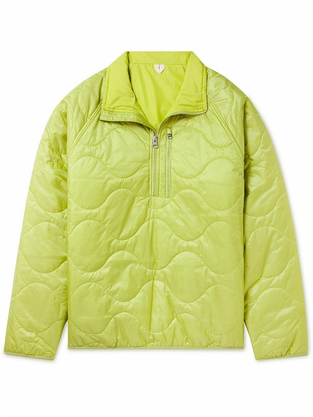 Photo: ARKET - Runner Quilted Recycled-Shell Half-Zip Jacket - Green