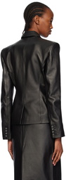 Magda Butrym Black Fitted Leather Jacket