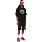 Dolce and Gabbana Black Crown Basketball Shorts