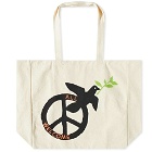 Good Morning Tapes Men's Peace Dove Canvas Tote in Natural