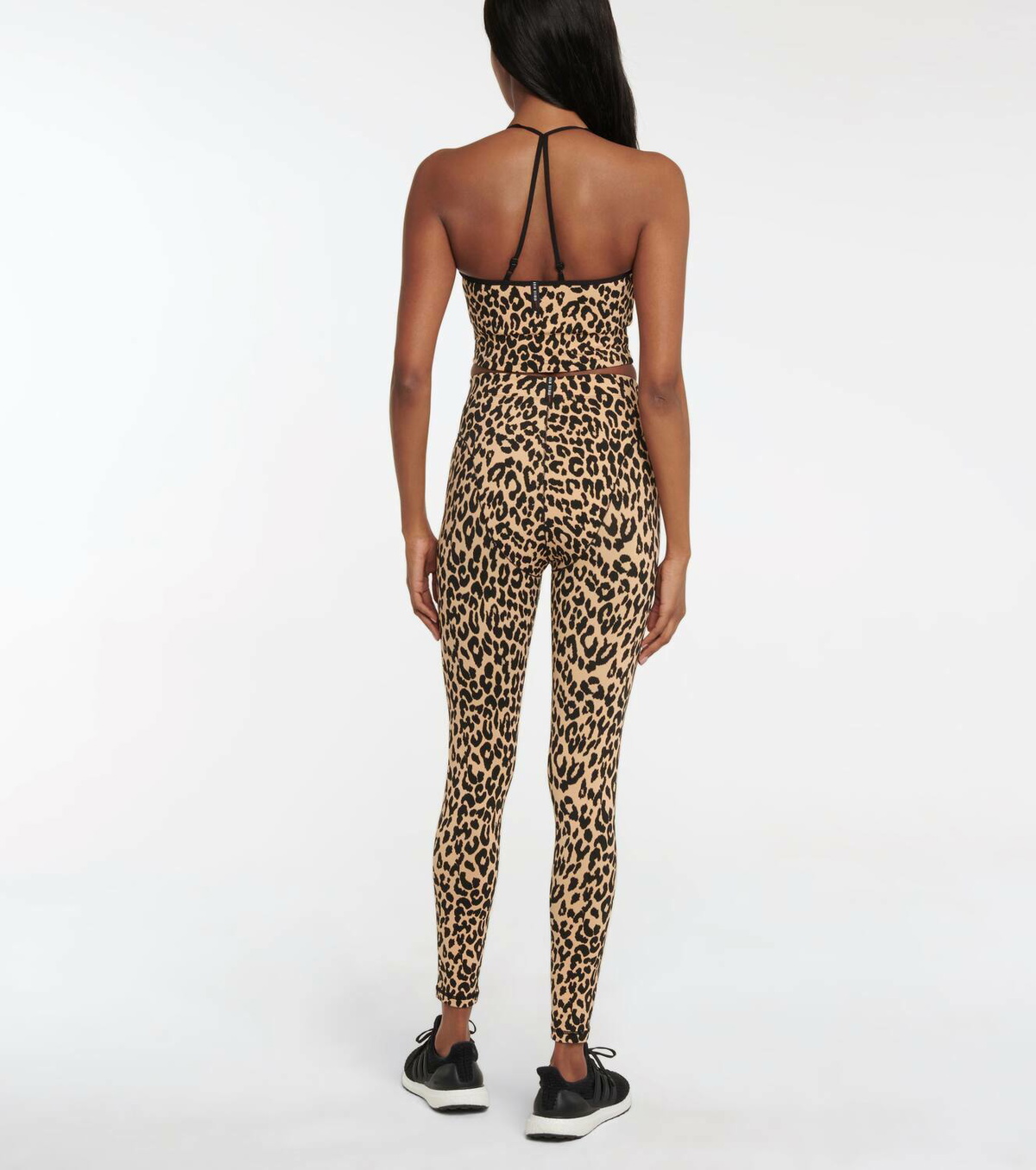 Adam Selman Sport Sweetheart leopard-print crop top