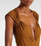 Saint Laurent Silk-blend muslin bodysuit