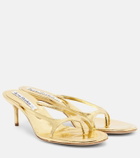 Acne Studios Metallic leather thong sandals