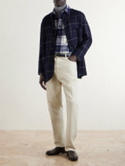 Dunhill - Checked Cashmere Overshirt - Blue