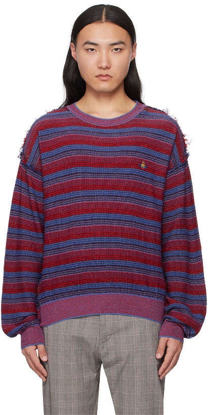 Photo: Vivienne Westwood Blue & Red Broken Stitch Sweater
