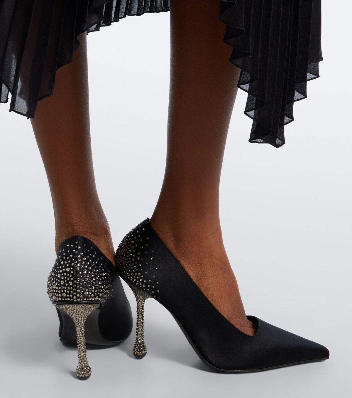 Jimmy Choo Ixia crystal-embellished satin pumps