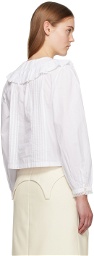 Sandy Liang White Toffee Shirt
