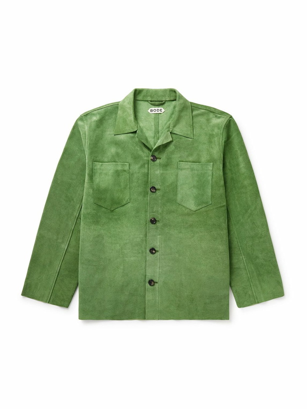 Photo: BODE - Suede Overshirt - Green