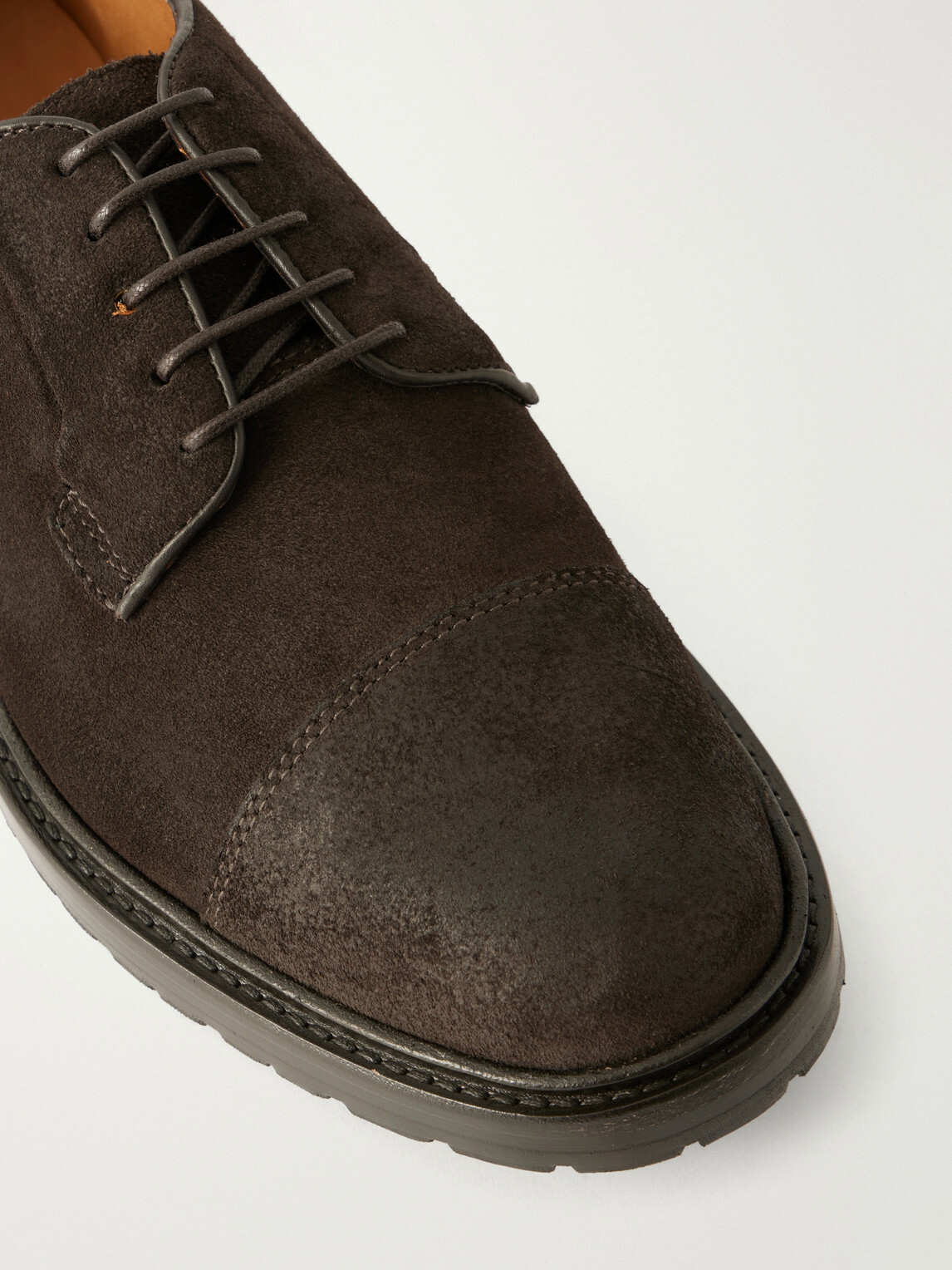 Sebago - Jeffrey Waxed-Suede Derby Shoes - Brown
