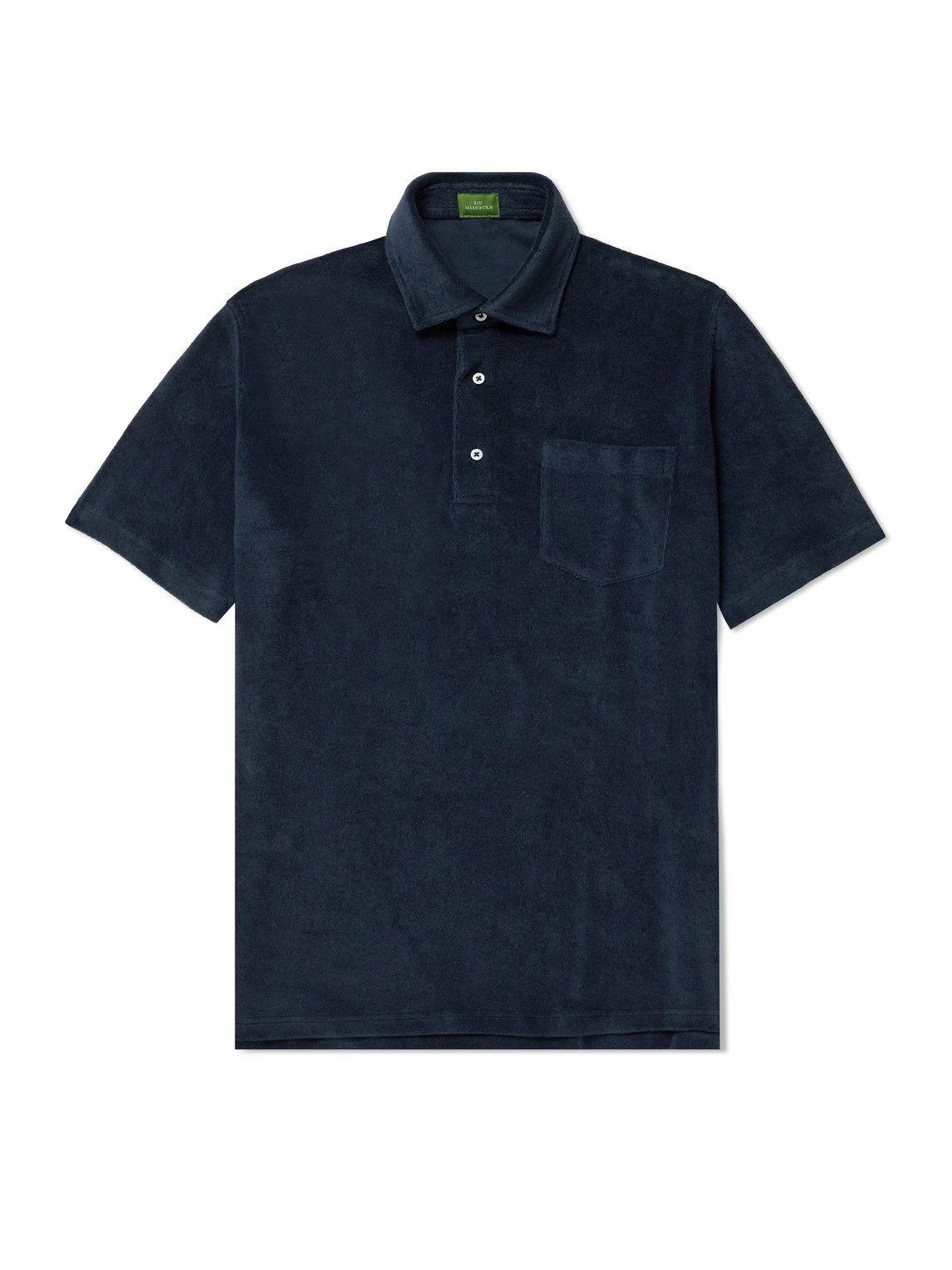 Sid Mashburn - Cotton-Terry Polo Shirt - Blue Sid Mashburn