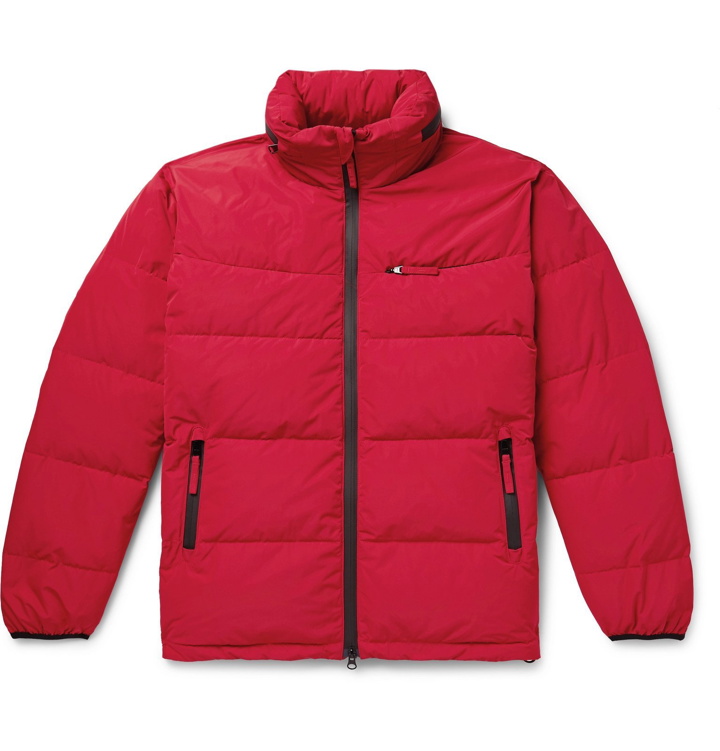 Photo: Aspesi - Quilted Nylon Hooded Down Jacket - Red