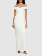 SOLACE LONDON Ines Crepe Knit Maxi Dress