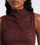 Veronica Beard Alora lace jersey top