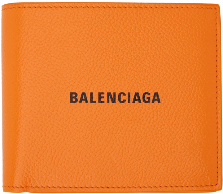 Photo: Balenciaga Orange Cash Square Wallet