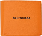 Balenciaga Orange Cash Square Wallet