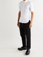 ALEXANDER MCQUEEN - Brad Pitt Slim-Fit Button-Down Collar Cotton-Blend Poplin Shirt - White