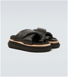 Sacai Platform leather sandals