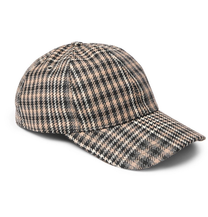 Photo: AMI - Prince of Wales Checked Virgin Wool Baseball Cap - Men - Neutral