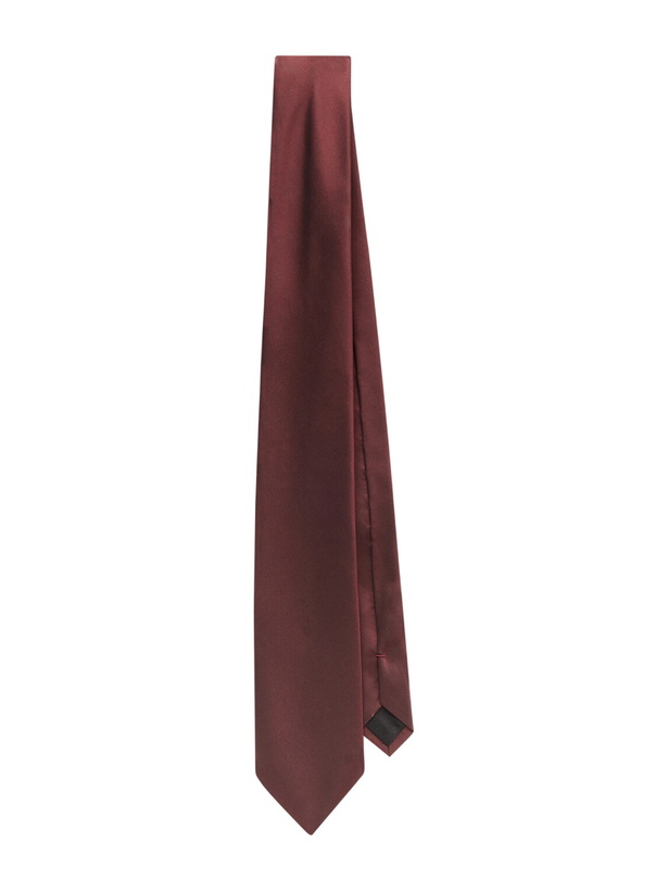 Photo: SAINT LAURENT - 7cm Silk-Taffeta Tie - Burgundy