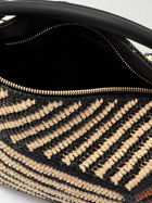 LOEWE - Paula’s Ibiza Puzzle Edge Small Leather-Trimmed Striped Raffia Messenger Bag