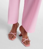 Amina Muaddi 70 embellished satin sandals