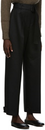 Blossom Black Wool Super Belt Trousers
