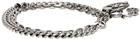 Alexander McQueen Silver Snake & Skull Medallion Bracelet