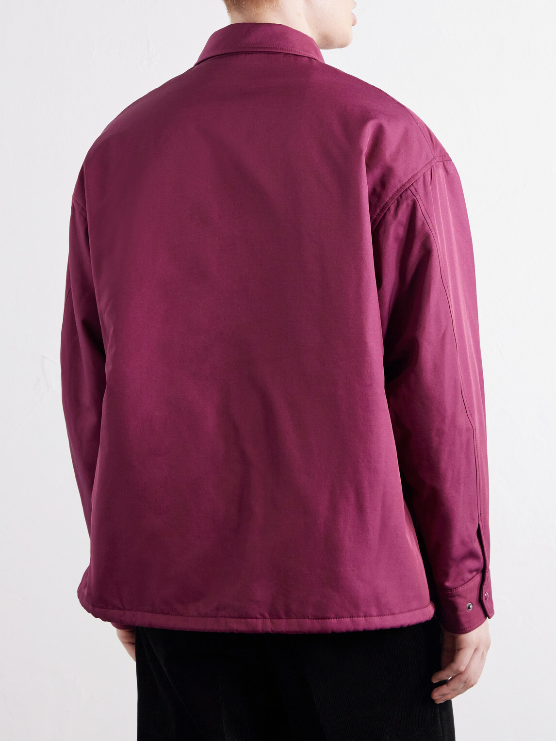 Visvim - Embroidered Wool and Silk-Blend-Twill Jacket - Burgundy