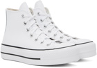 Converse White Chuck Taylor All Star Lift Leather High Sneakers