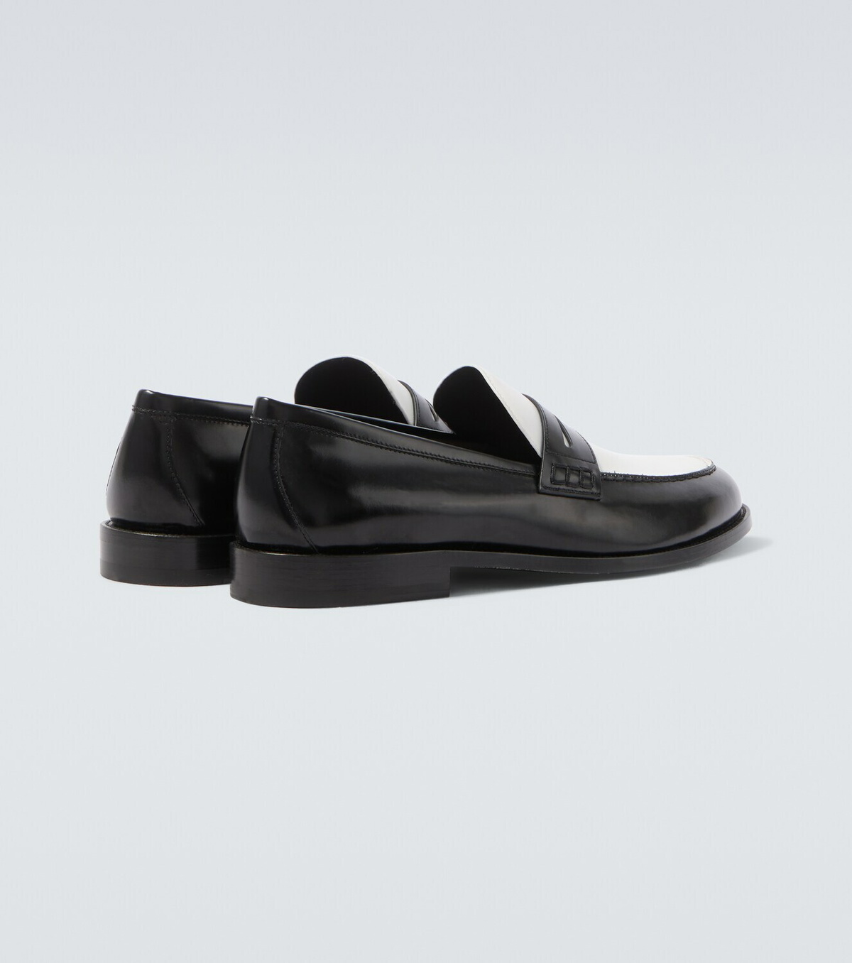 Manolo Blahnik Perry leather penny loafers