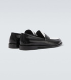 Manolo Blahnik Perry leather penny loafers