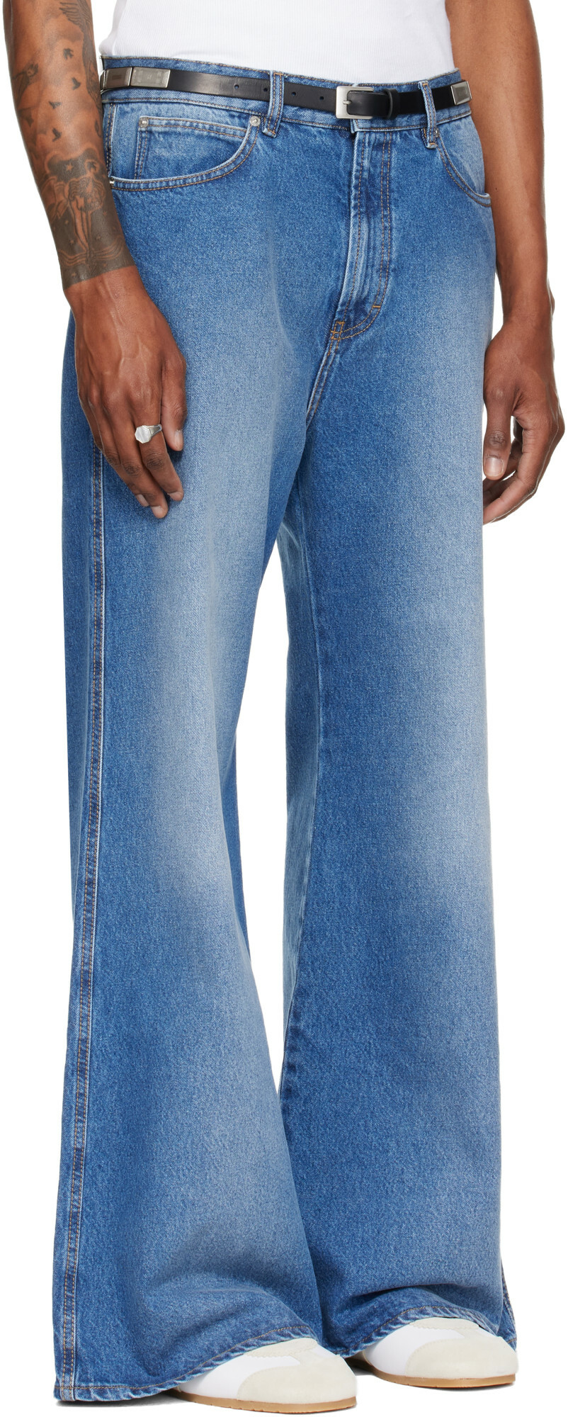 LU'U DAN Blue Denim Phat Jeans